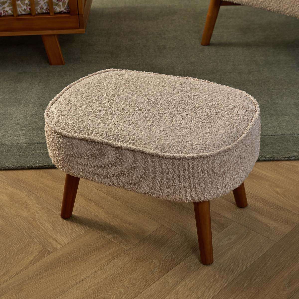 Small Rocker Stool Buddy 2-in-1 Rocker & Stool Set - Latte | Mocka