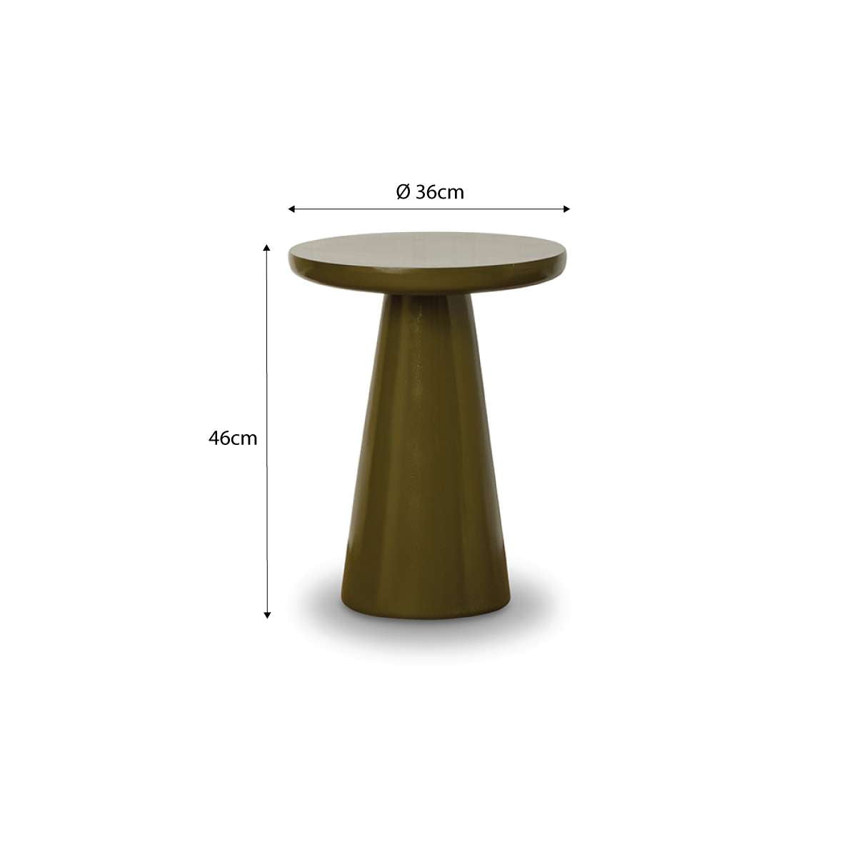 Leandro Side Table - Olive Gloss - Mocka New Zealand