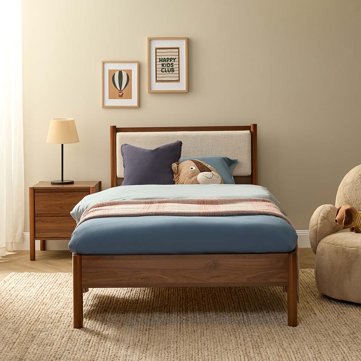 Blair Double Bed - Walnut - Mocka New Zealand
