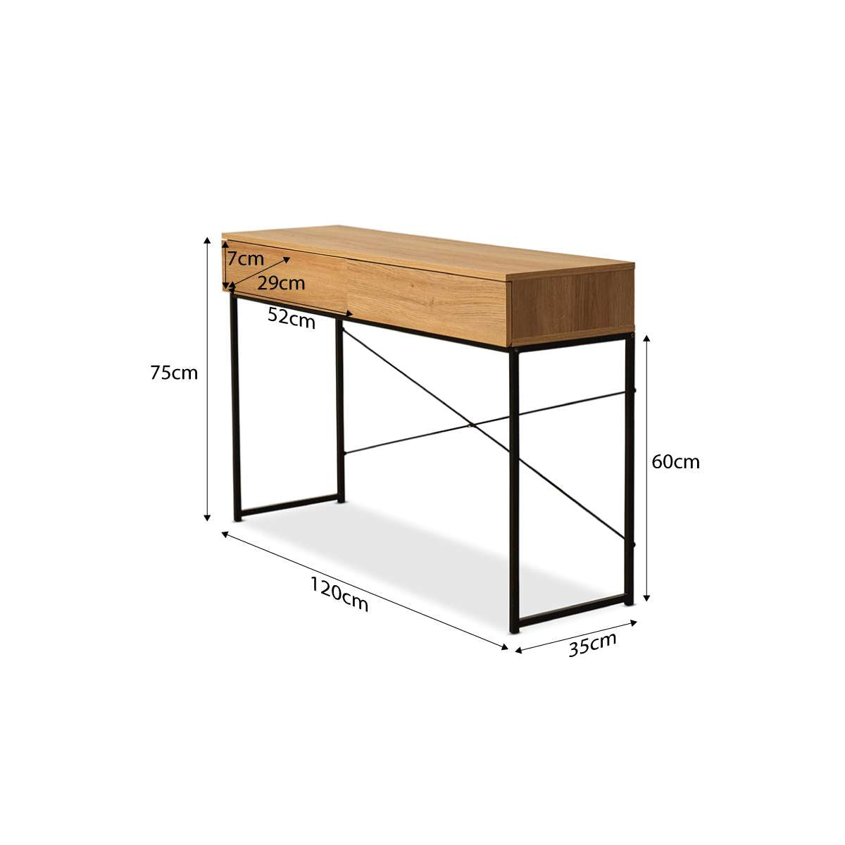 Carter Console Table - Natural/Black - Mocka New Zealand