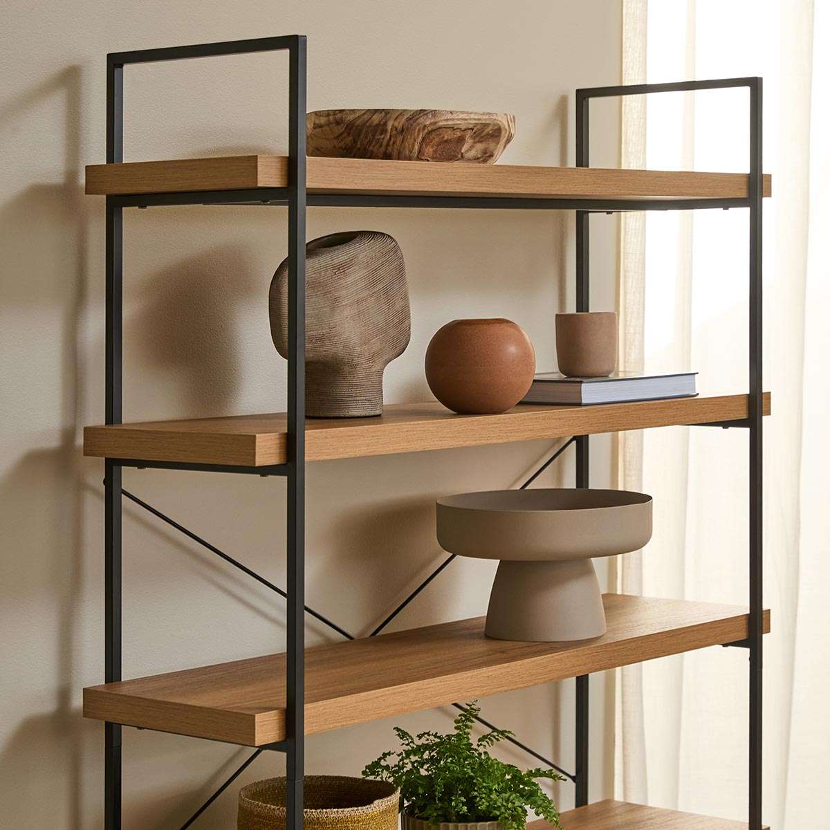 Carter Slim Shelf - Natural/Black - Mocka New Zealand
