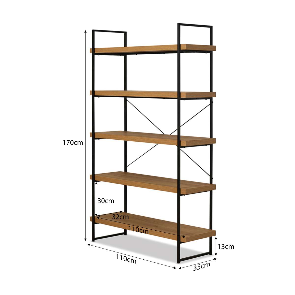 Carter Slim Shelf - Natural/Black - Mocka New Zealand
