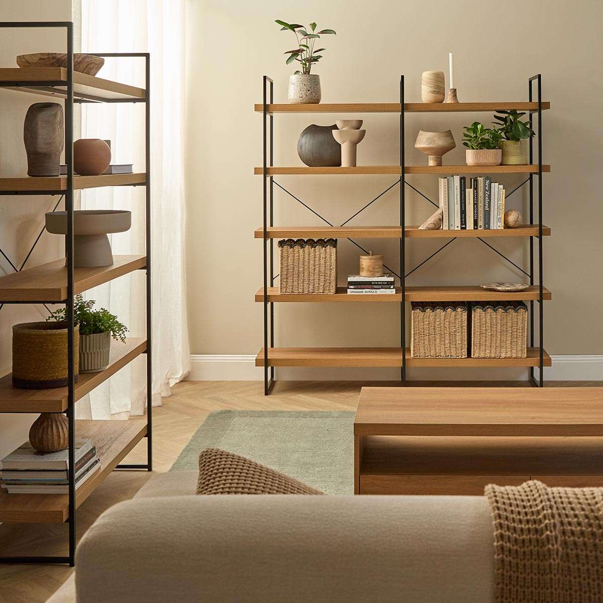 Carter Wide Shelf - Natural Black - Mocka New Zealand
