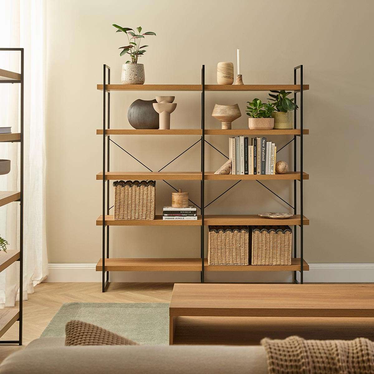 Carter Wide Shelf - Natural Black - Mocka New Zealand