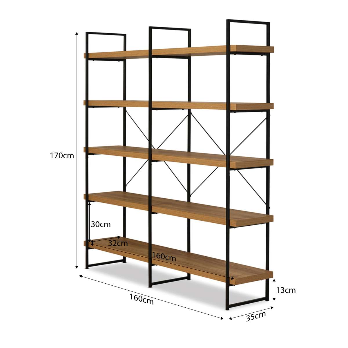 Carter Wide Shelf - Natural Black - Mocka New Zealand