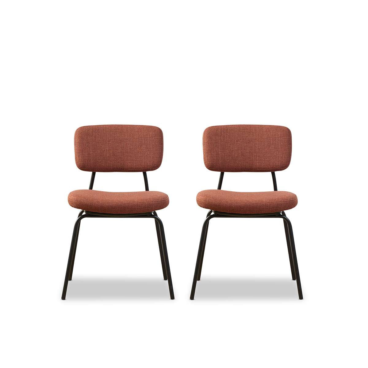 Albert Dining Chair - Set of Two - Rust - Mocka New Zealand