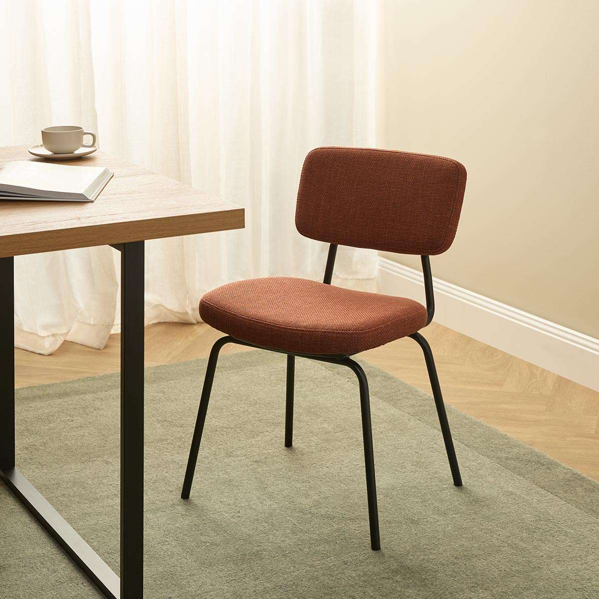 Albert Dining Chair - Set of Two - Rust - Mocka New Zealand
