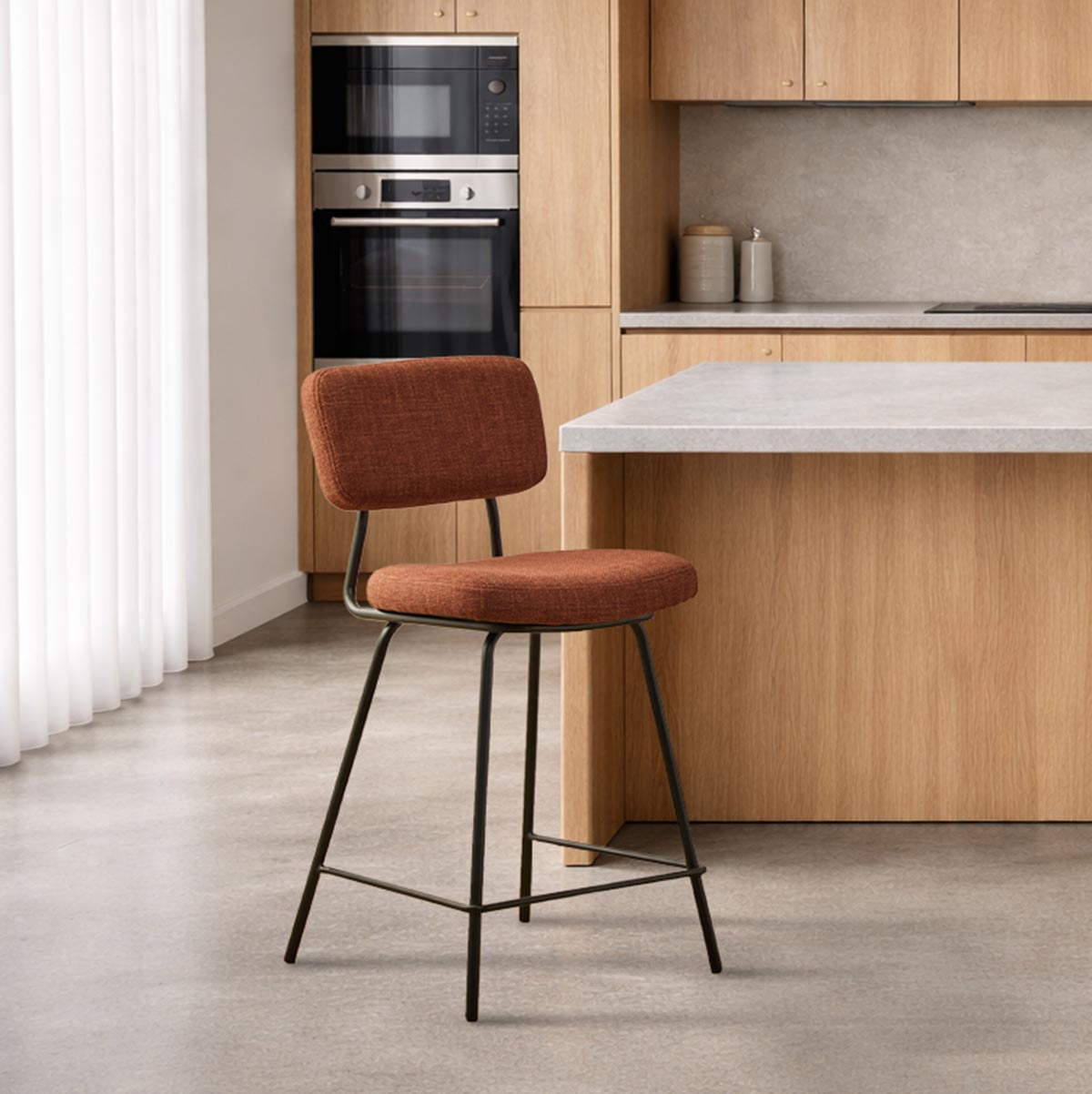 Albert Bar Stool - Rust - Mocka New Zealand