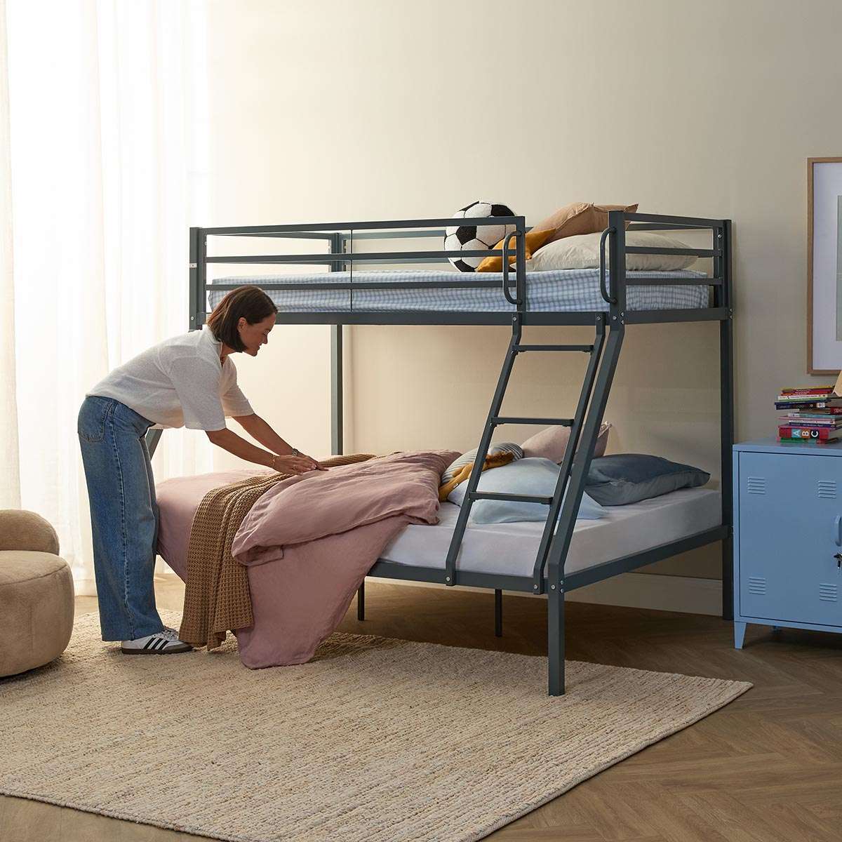 Lacie Triple Bunk Bed - Steele - Mocka New Zealand