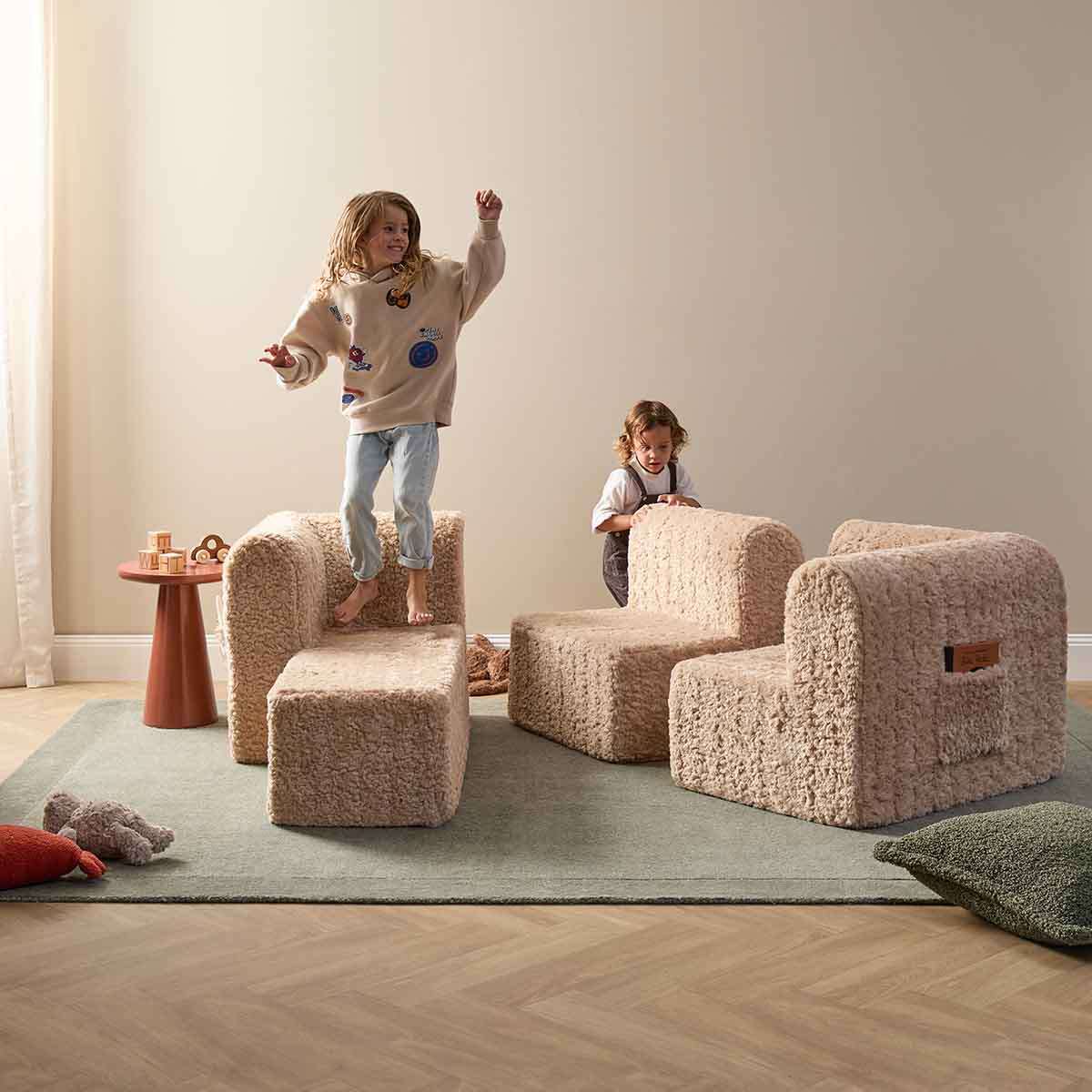 The Mini Chill Corner Lounge - Beige - Mocka New Zealand