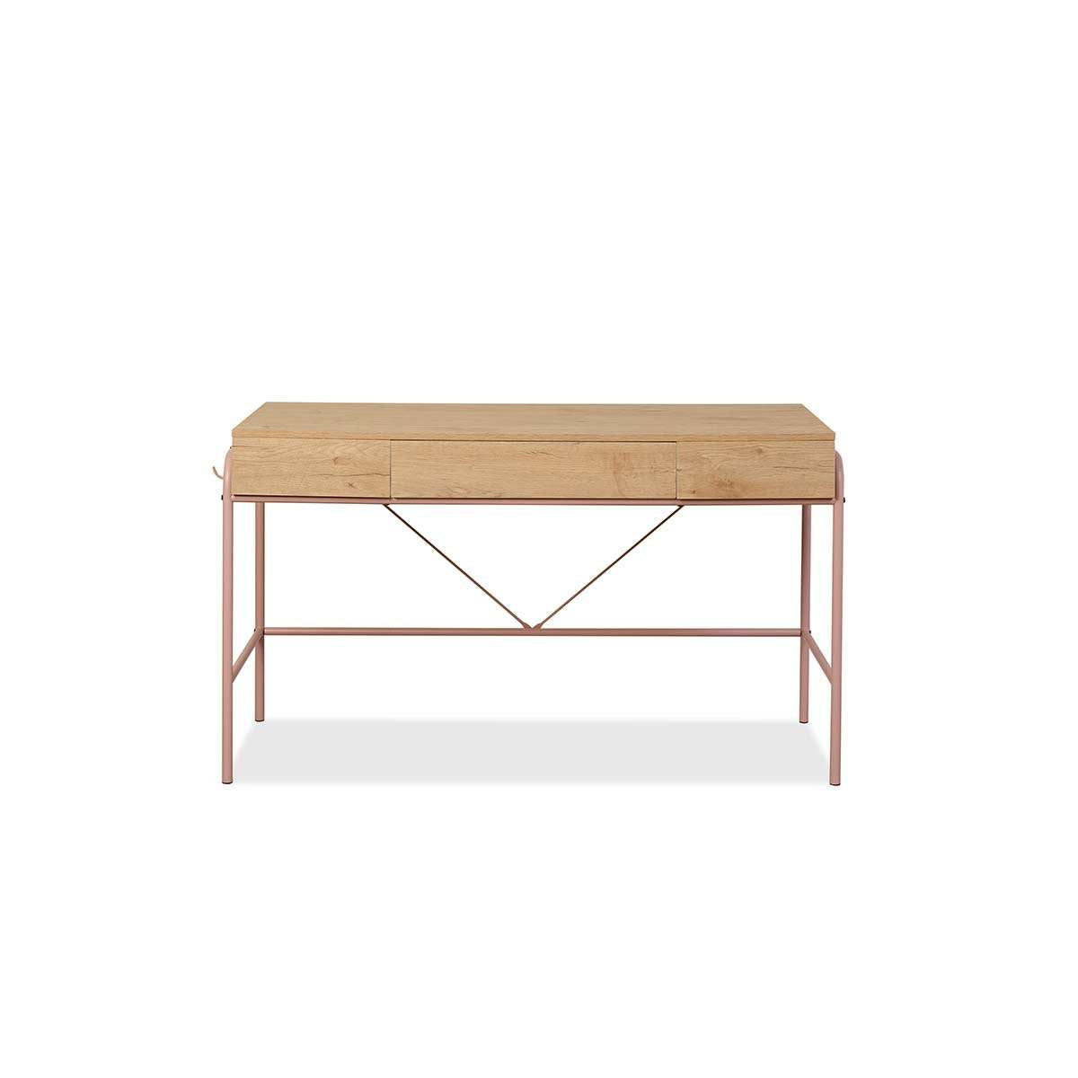 Grover Desk with Hooks - Pink/Natural - Mocka New Zealand