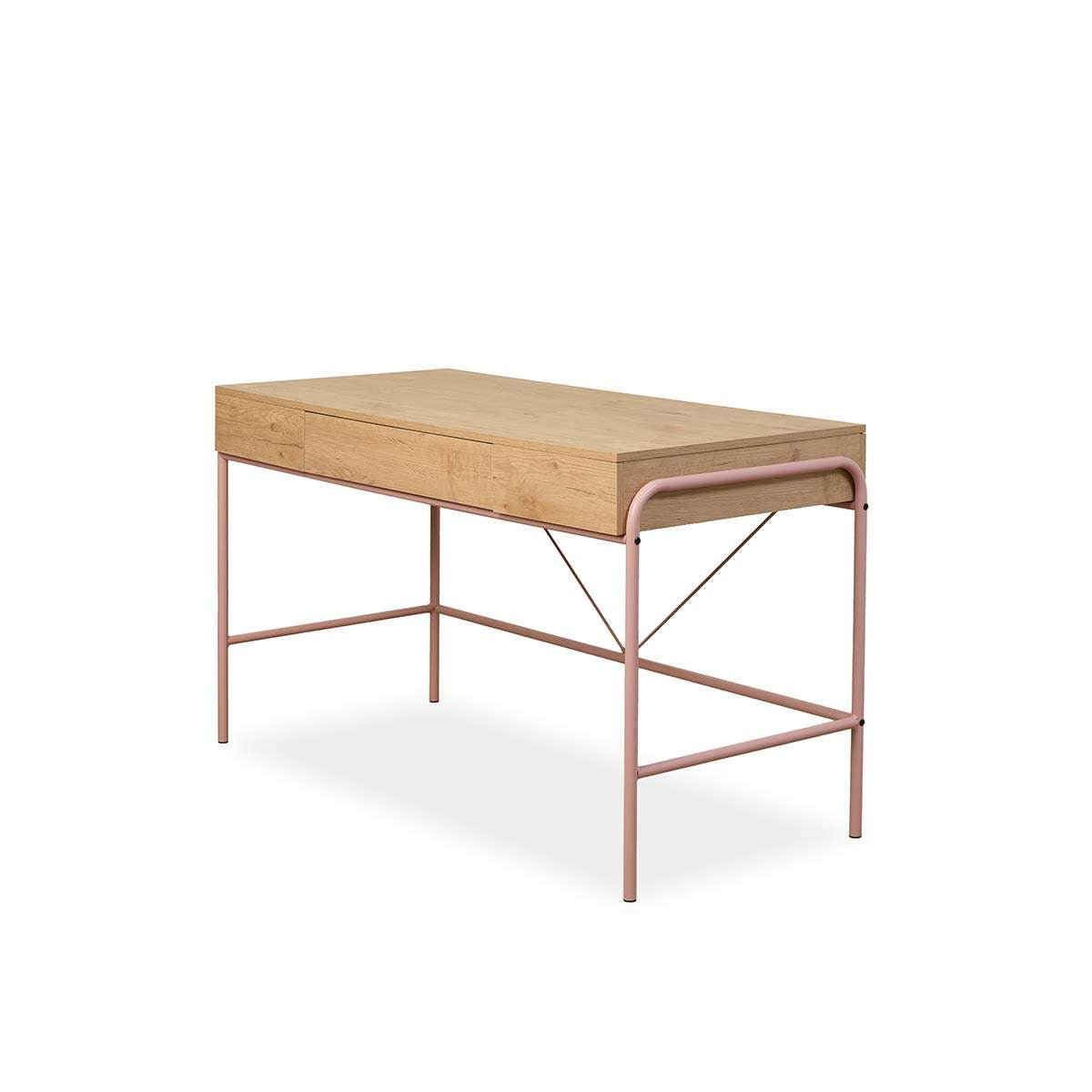 Grover Desk with Hooks - Pink/Natural - Mocka New Zealand