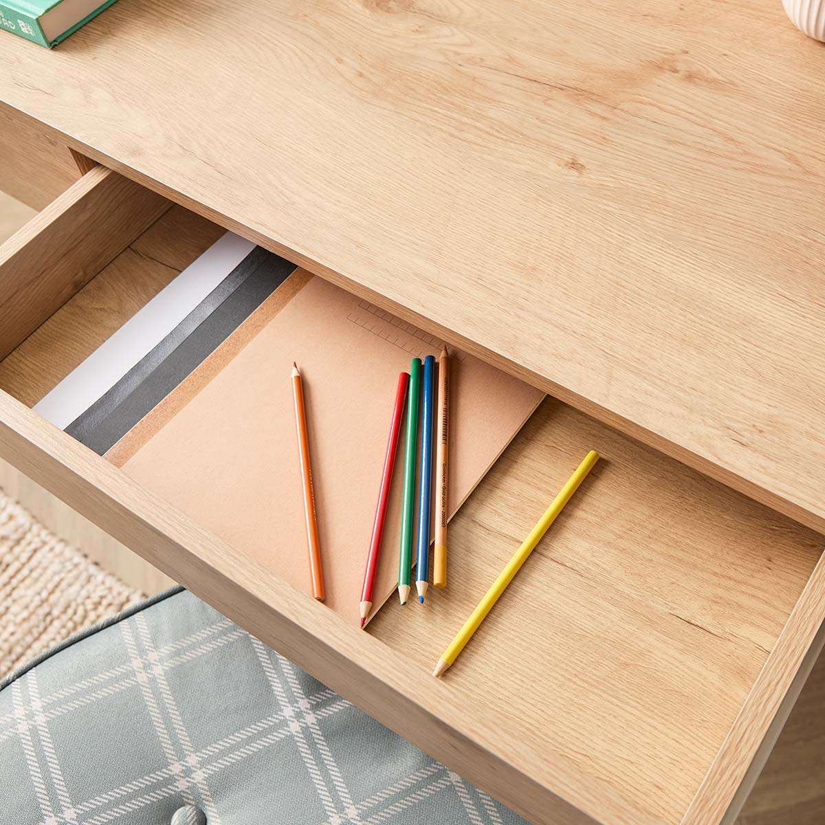 Grover Desk with Hooks - Khaki/Natural - Mocka New Zealand