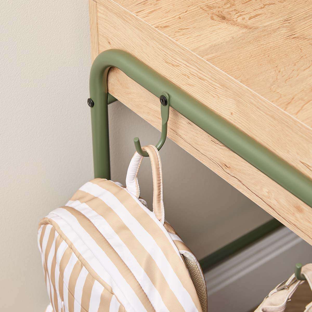 Grover Desk with Hooks - Khaki/Natural - Mocka New Zealand