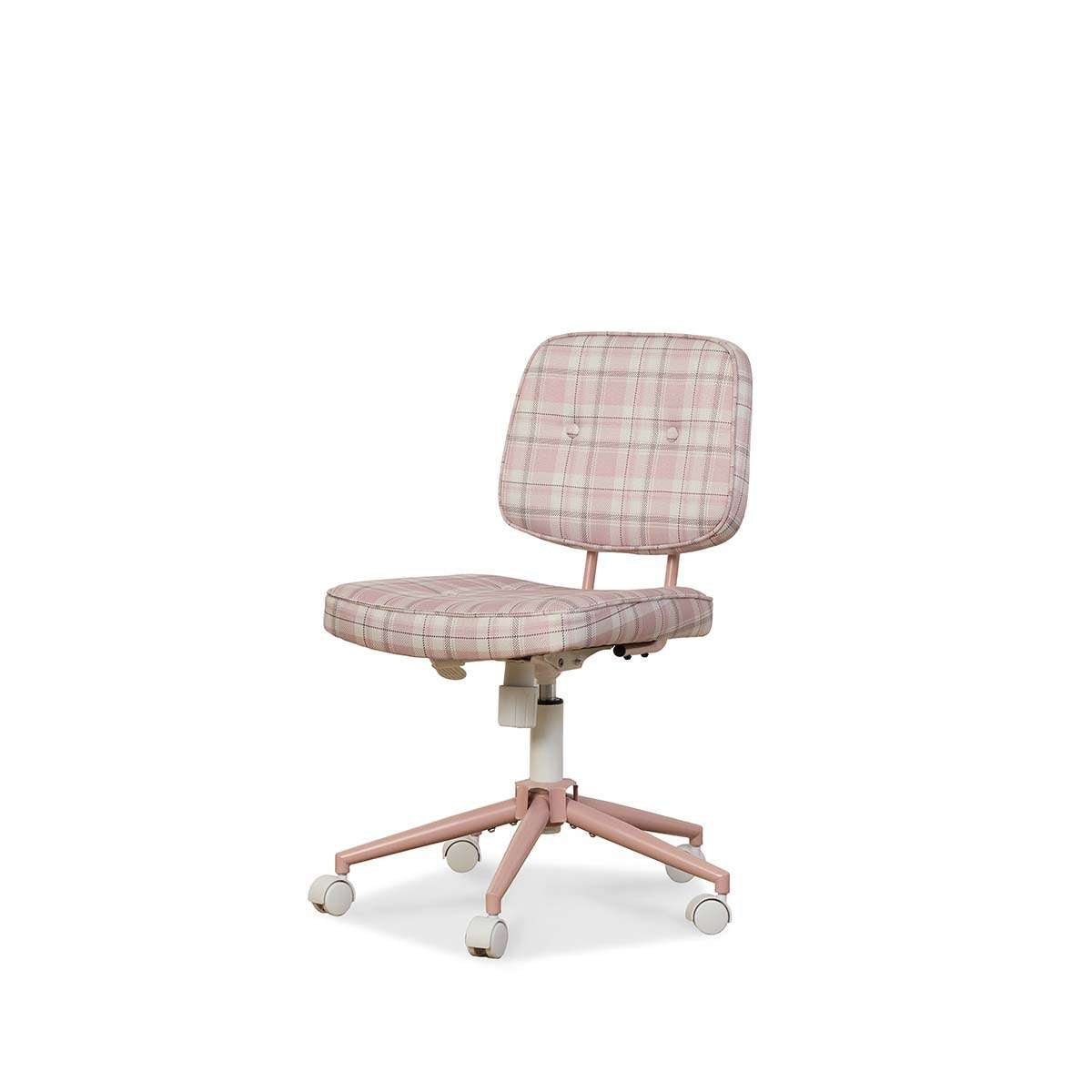Milly Desk Chair - Pink Plaid - Mocka New Zealand