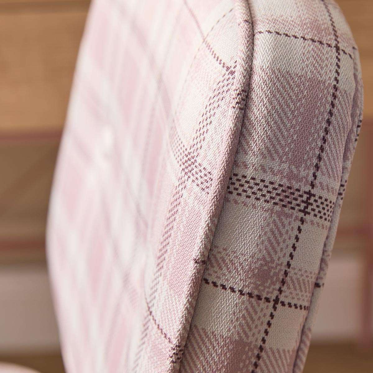 Milly Desk Chair - Pink Plaid - Mocka New Zealand