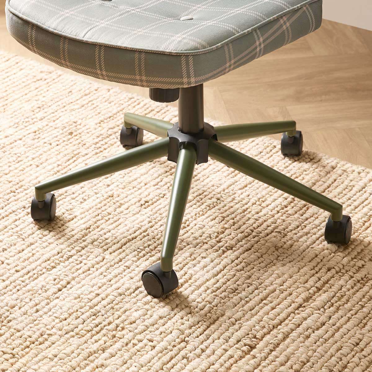 Morty Desk Chair - Khaki Plaid - Mocka New Zealand