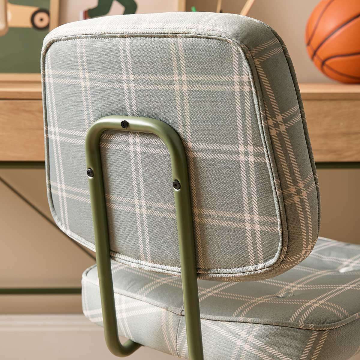 Morty Desk Chair - Khaki Plaid - Mocka New Zealand