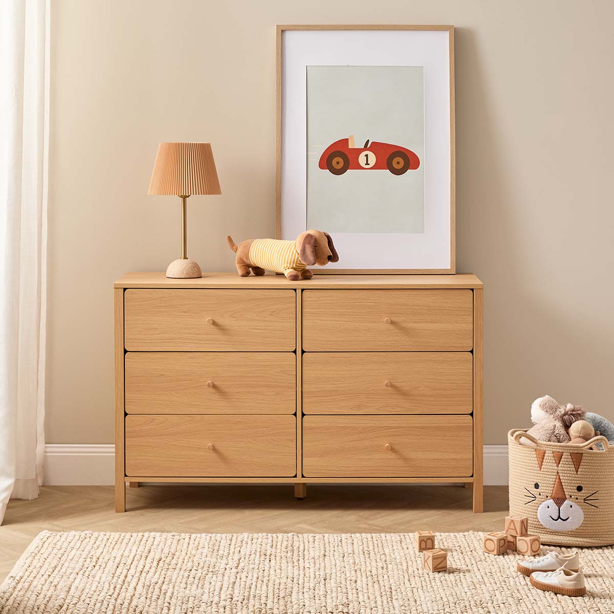 Ollie Six Drawer - Natural - Mocka New Zealand