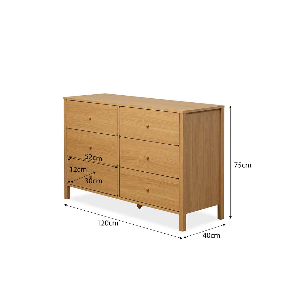 Ollie Six Drawer - Natural - Mocka New Zealand