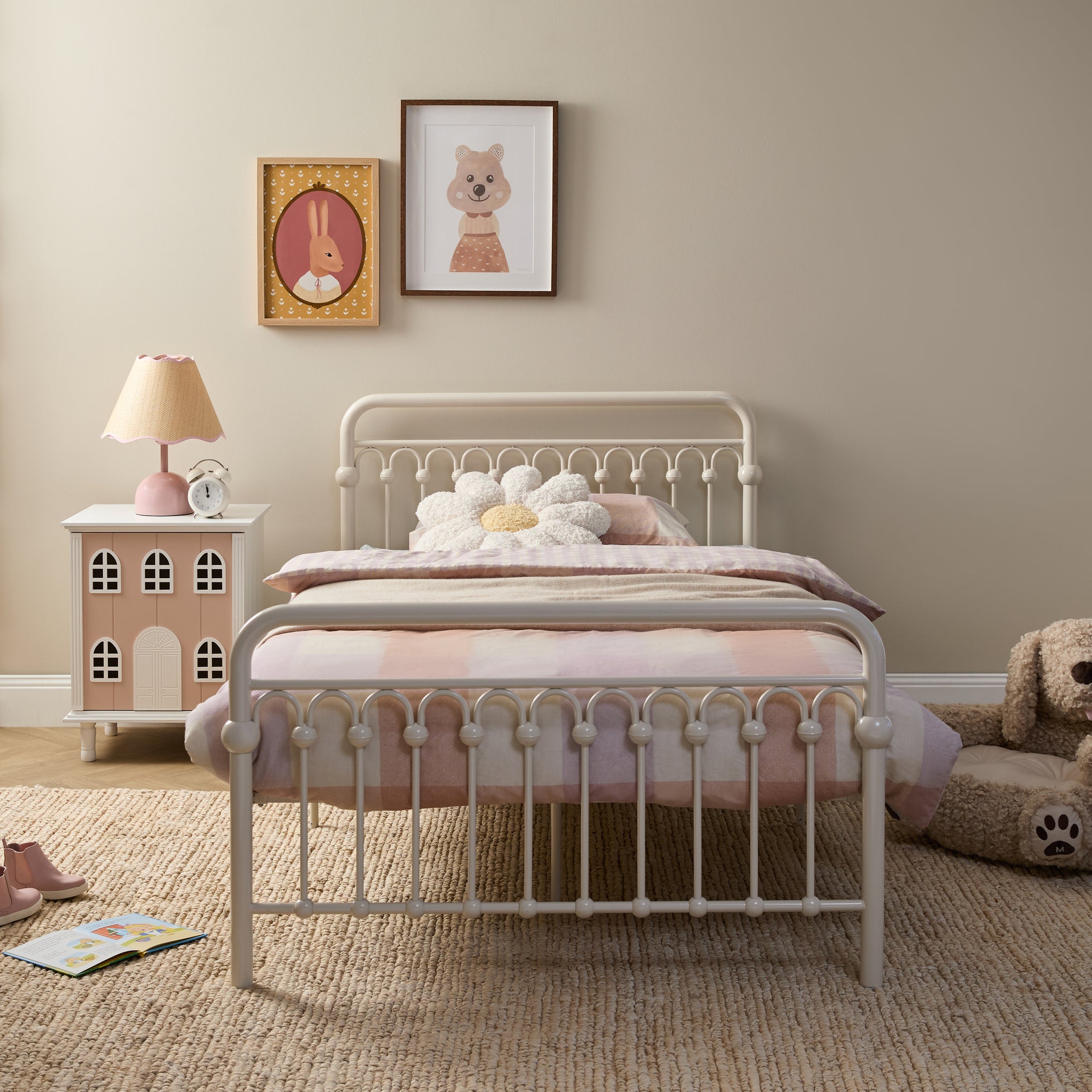Classic Cottage Bed - King Single - Cream - Mocka New Zealand
