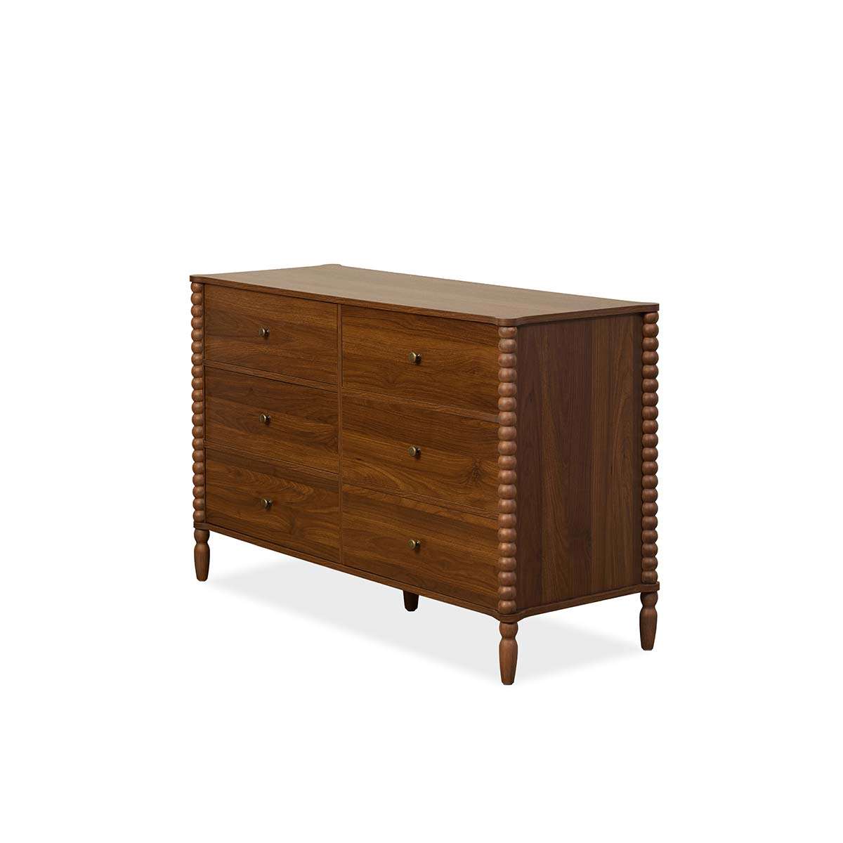Betti Bobbin Six Drawer - Walnut - Mocka New Zealand