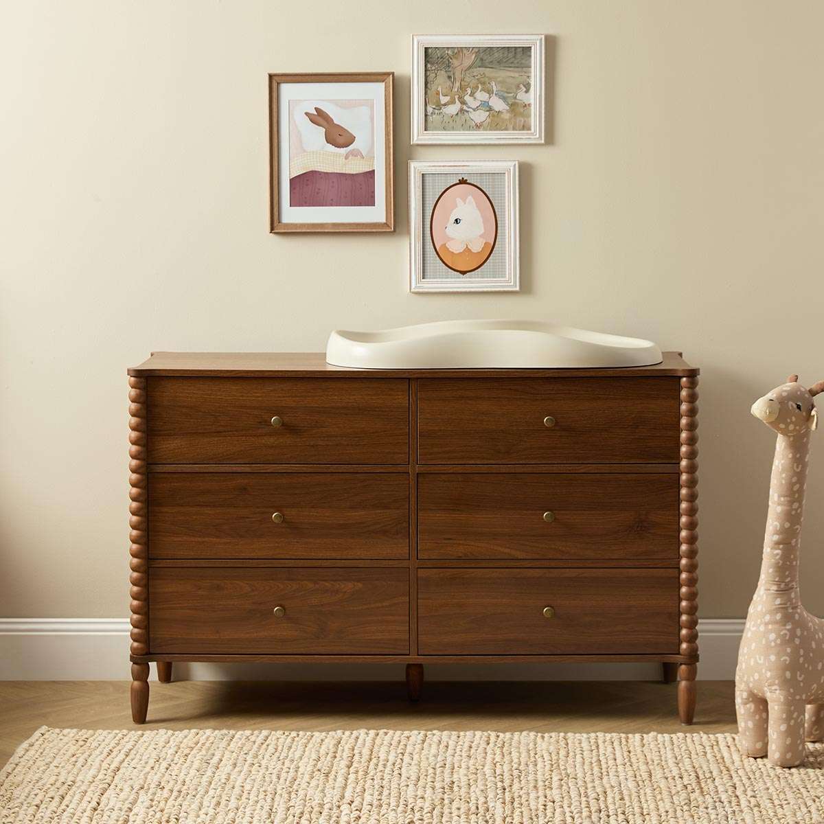 Betti Bobbin Six Drawer - Walnut - Mocka New Zealand