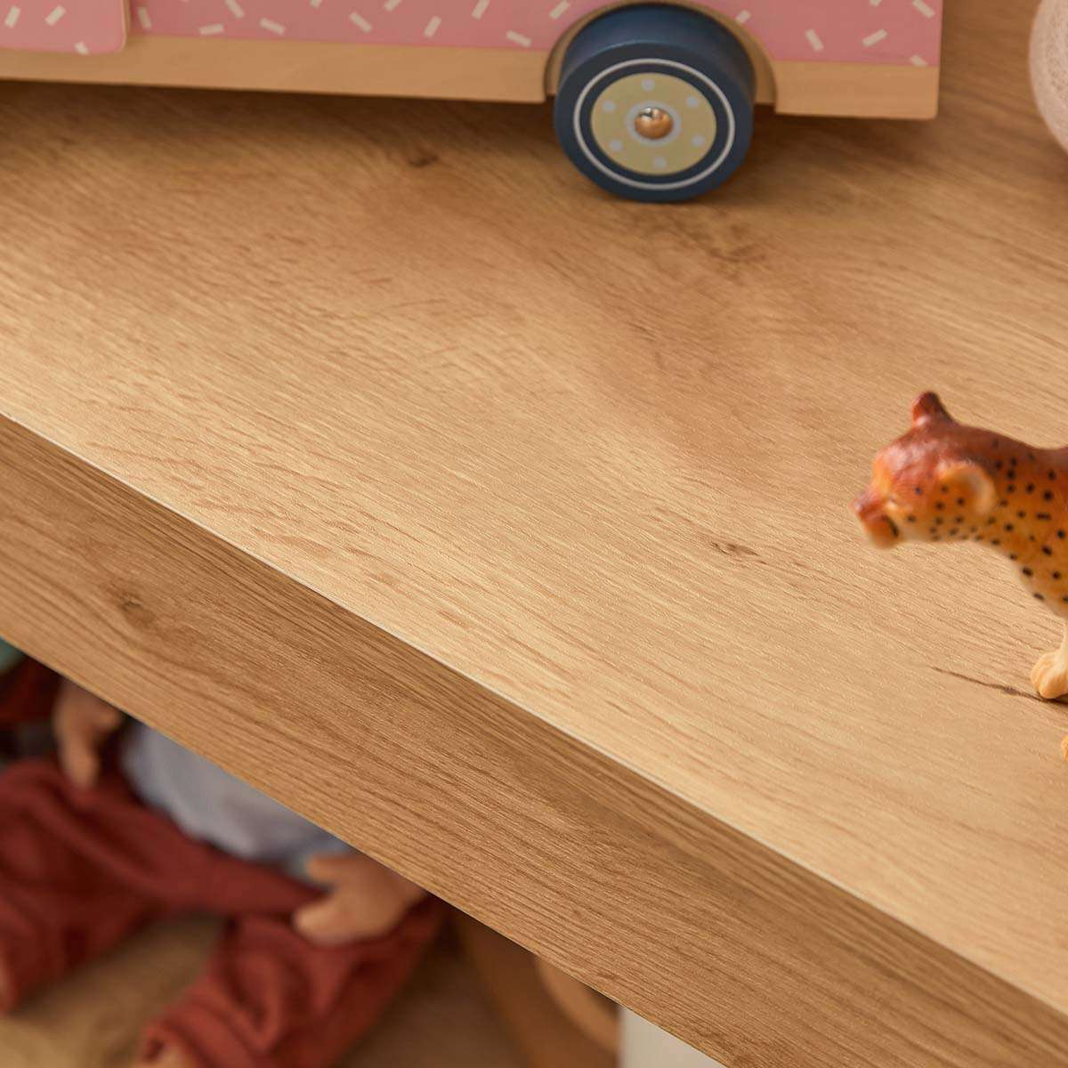 Spotty Book Storage with Toy Drawer Organiser - Cream - Mocka New Zealand