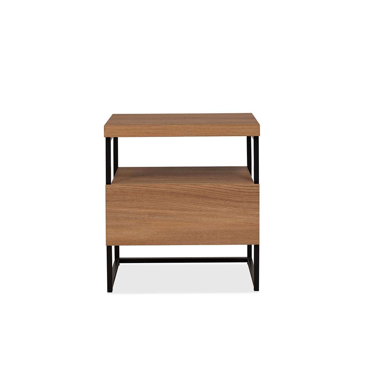 Carter Bedside Table - Natural/Black - Mocka New Zealand