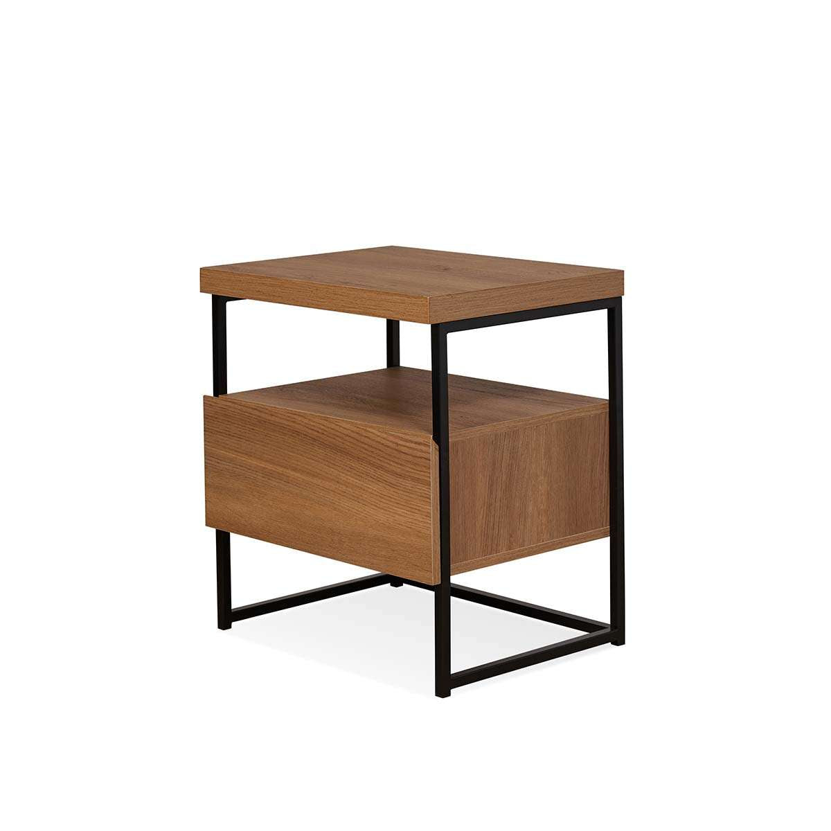 Carter Bedside Table - Natural/Black - Mocka New Zealand