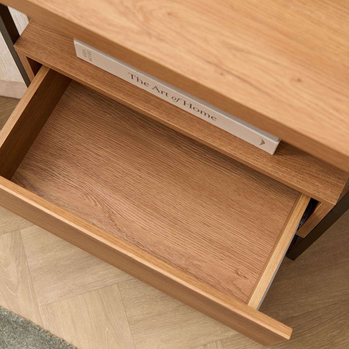 Carter Bedside Table - Natural/Black - Mocka New Zealand