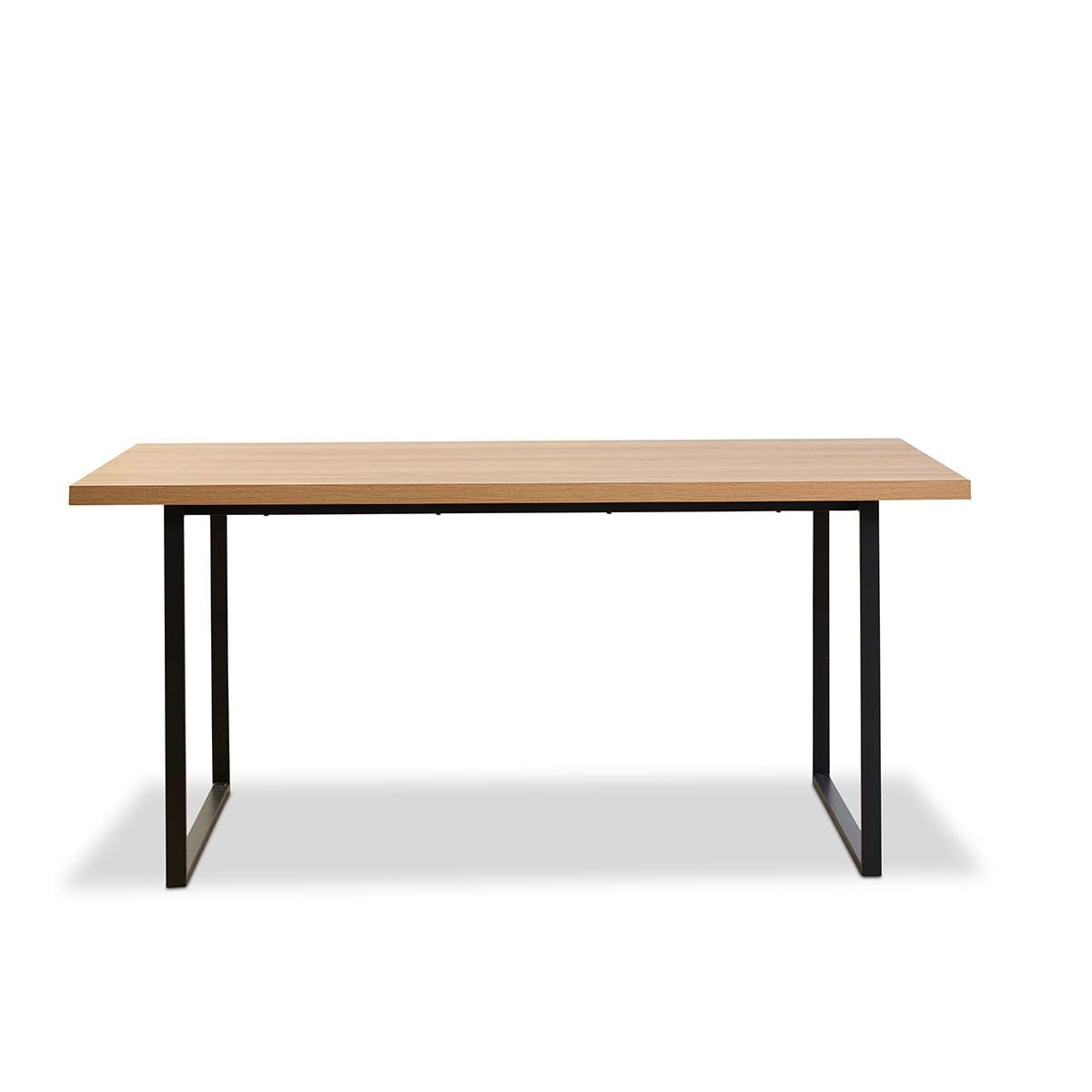 Carter Six Seater Dining Table - Natural/Black - Mocka New Zealand