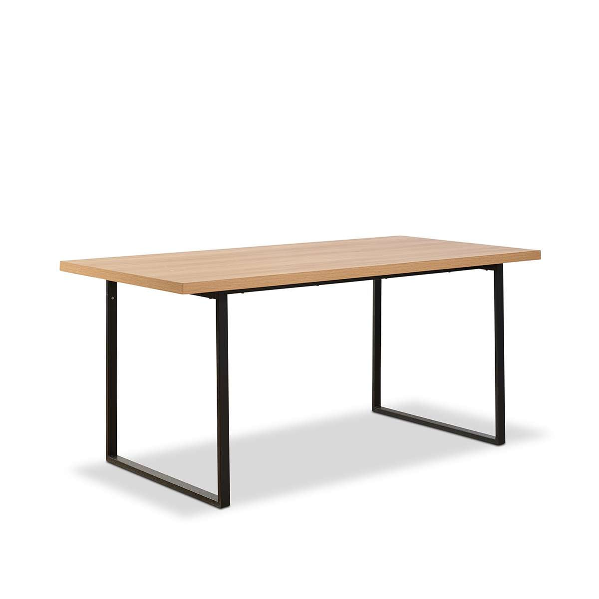 Carter Six Seater Dining Table - Natural/Black - Mocka New Zealand