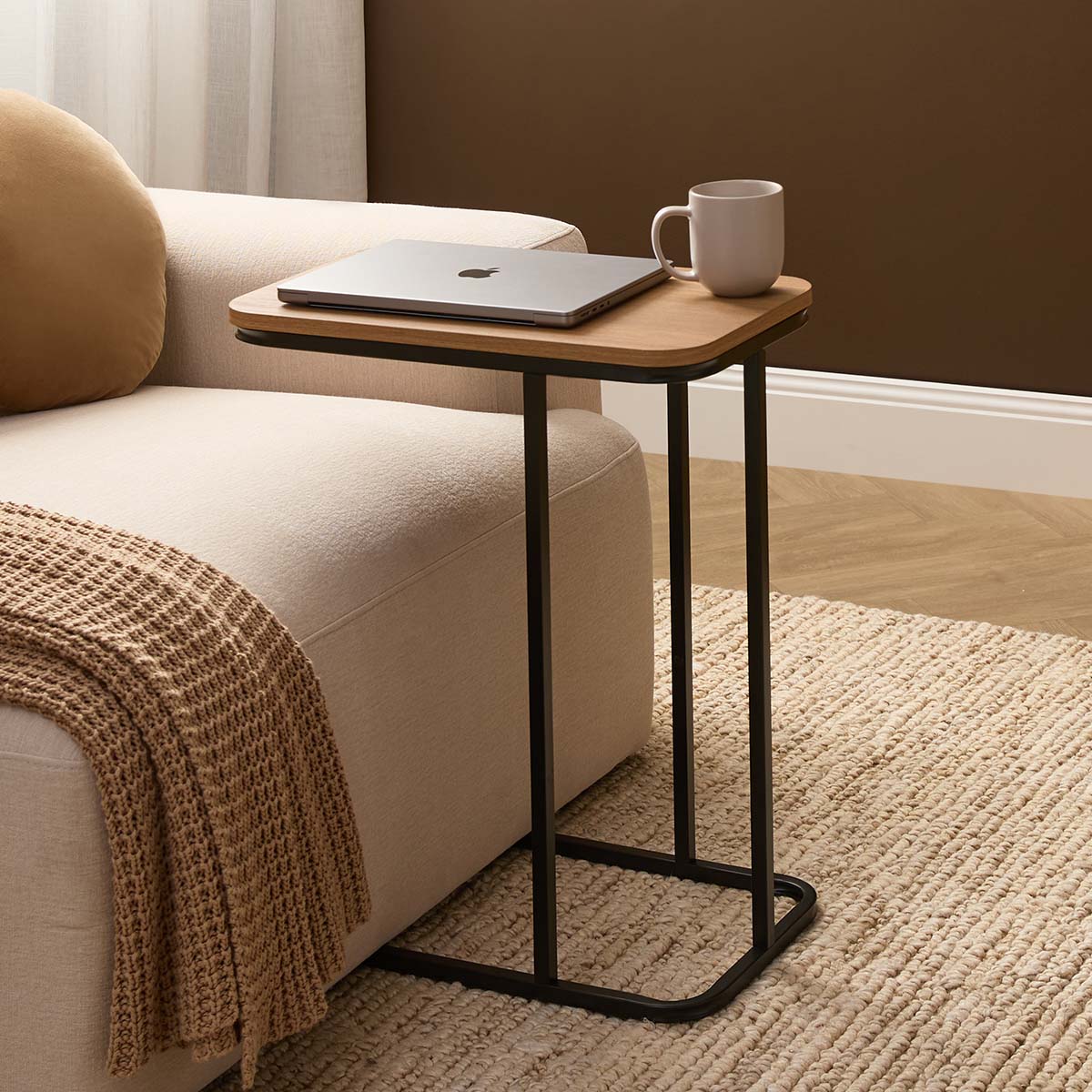 Carter Side Table - Natural/Black