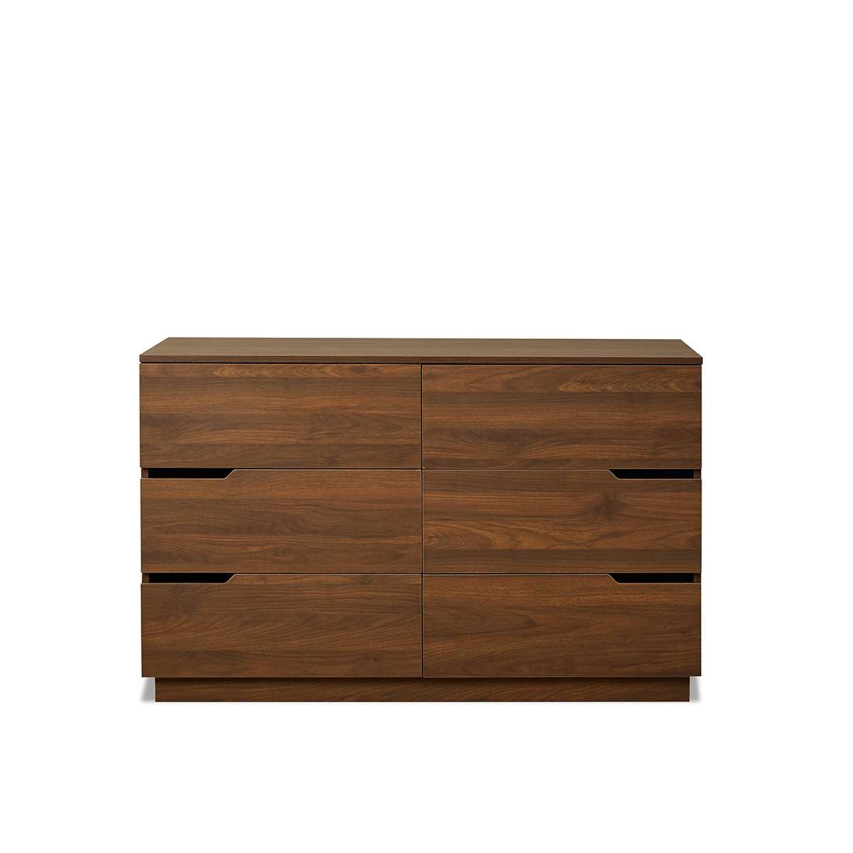 Zack Six Drawer - Walnut - Mocka New Zealand