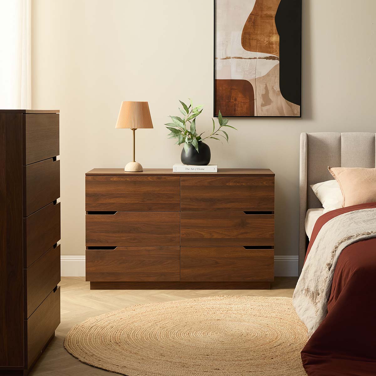 Zack Six Drawer - Walnut - Mocka New Zealand