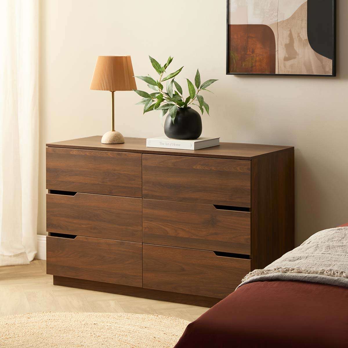 Zack Six Drawer - Walnut - Mocka New Zealand