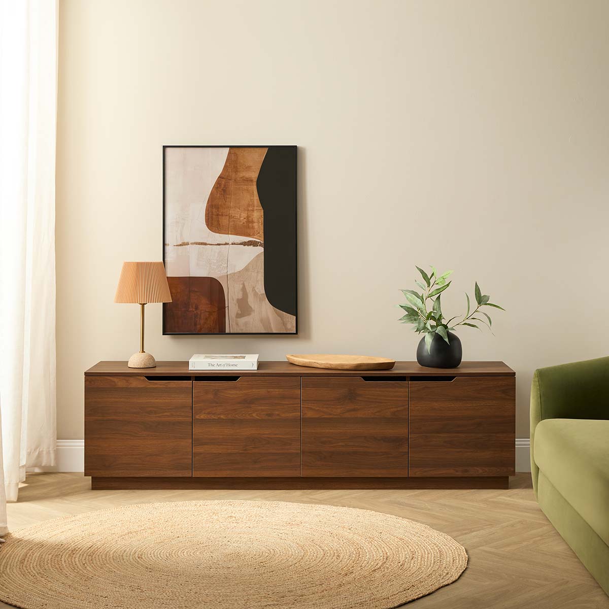 Zack Entertainment Unit - Walnut - Mocka New Zealand
