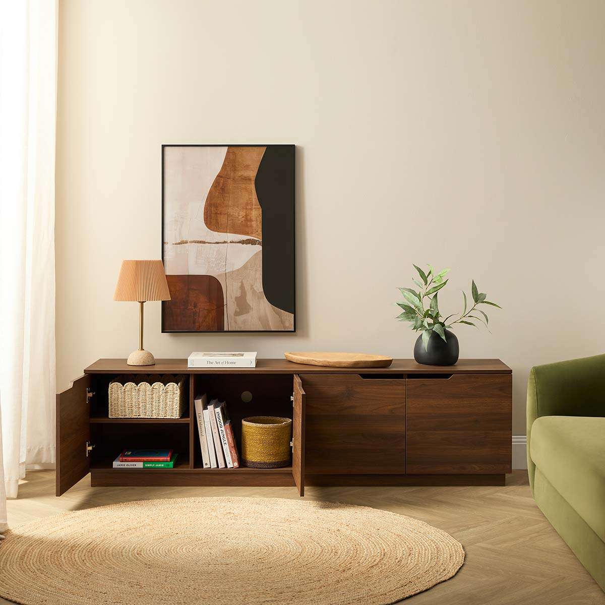 Zack Entertainment Unit - Walnut - Mocka New Zealand