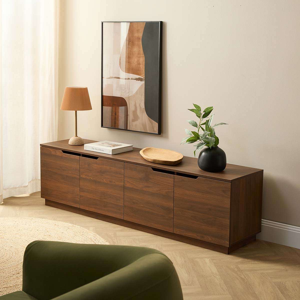Zack Entertainment Unit - Walnut - Mocka New Zealand