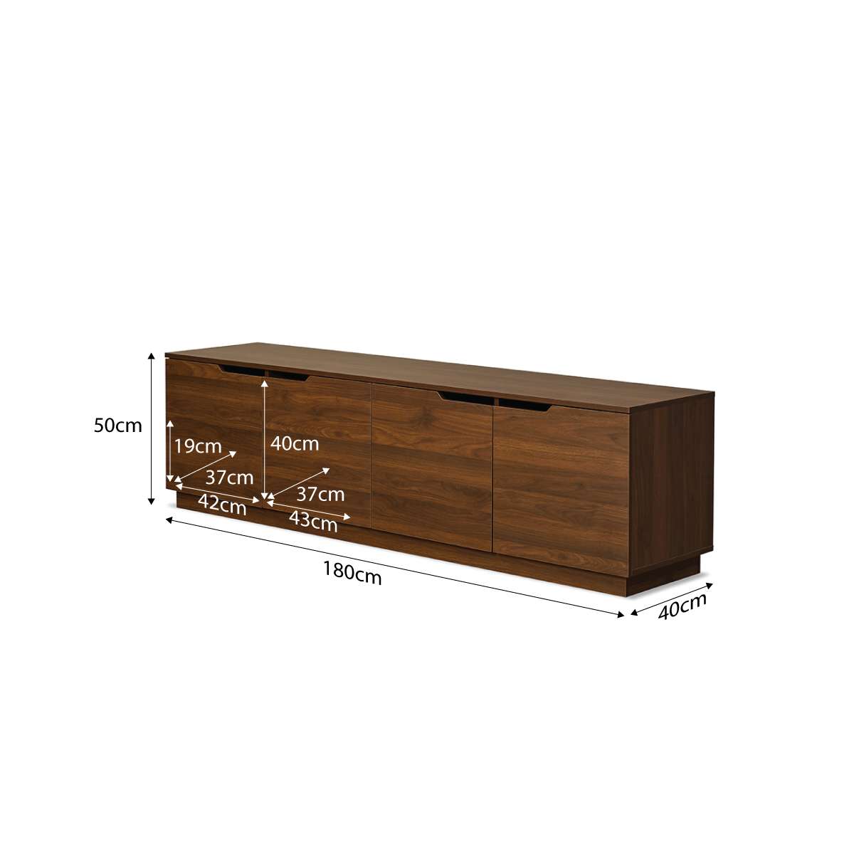 Zack Entertainment Unit - Walnut - Mocka New Zealand
