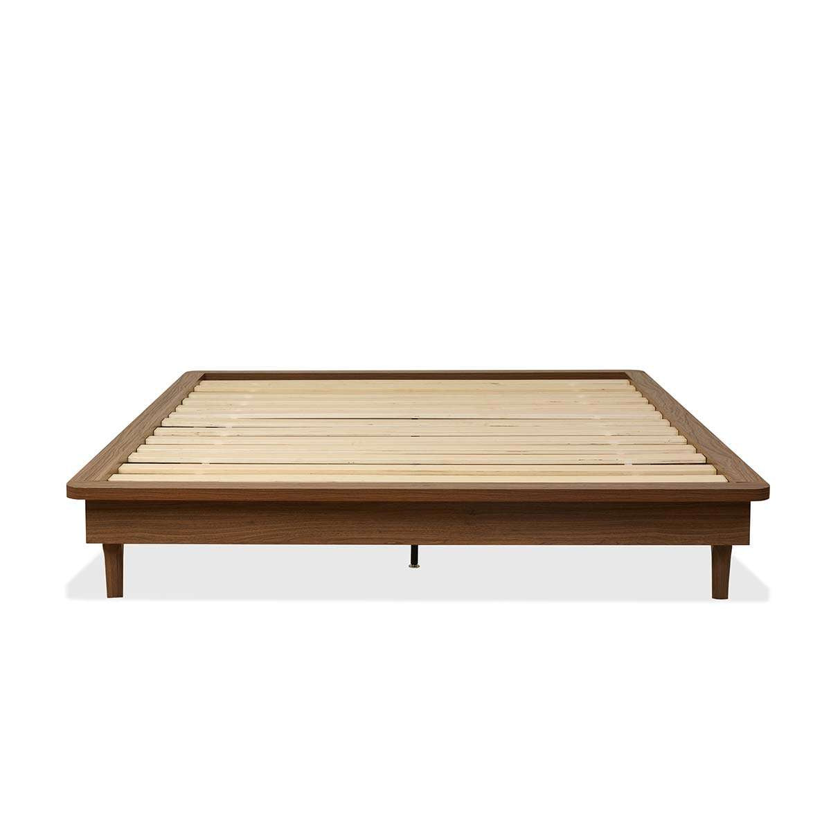 Queen Bed Base - Walnut - Mocka New Zealand