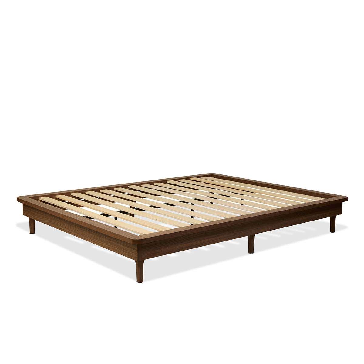 Queen Bed Base - Walnut - Mocka New Zealand