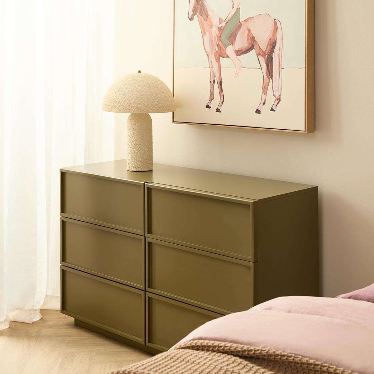 Osaka Six Drawer - Olive - Mocka New Zealand