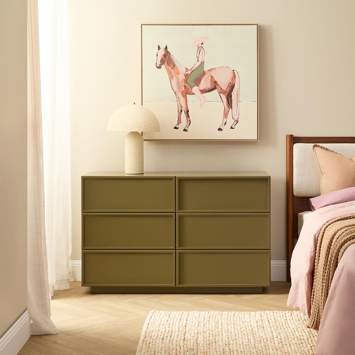 Osaka Six Drawer - Olive - Mocka New Zealand