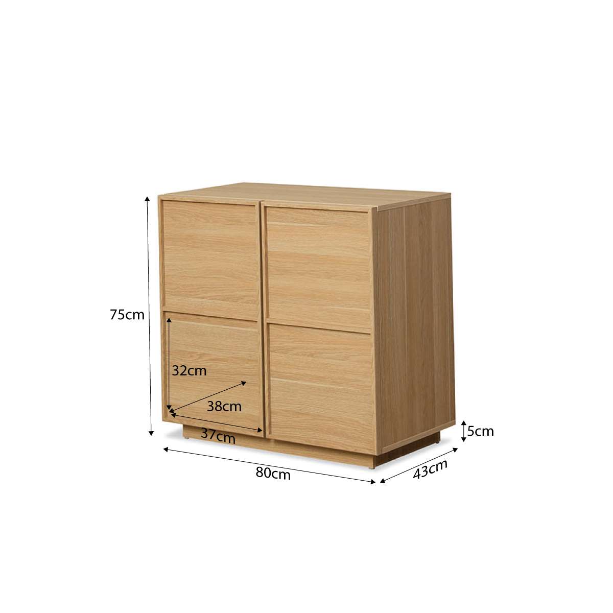 Osaka Two Door Cabinet - Natural - Mocka New Zealand