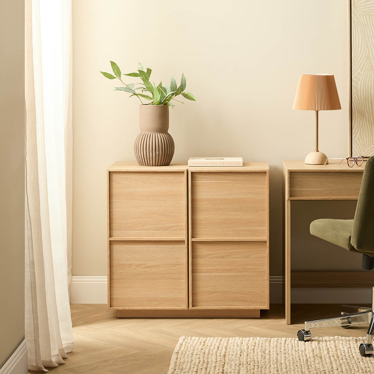 Osaka Two Door Cabinet - Natural - Mocka New Zealand