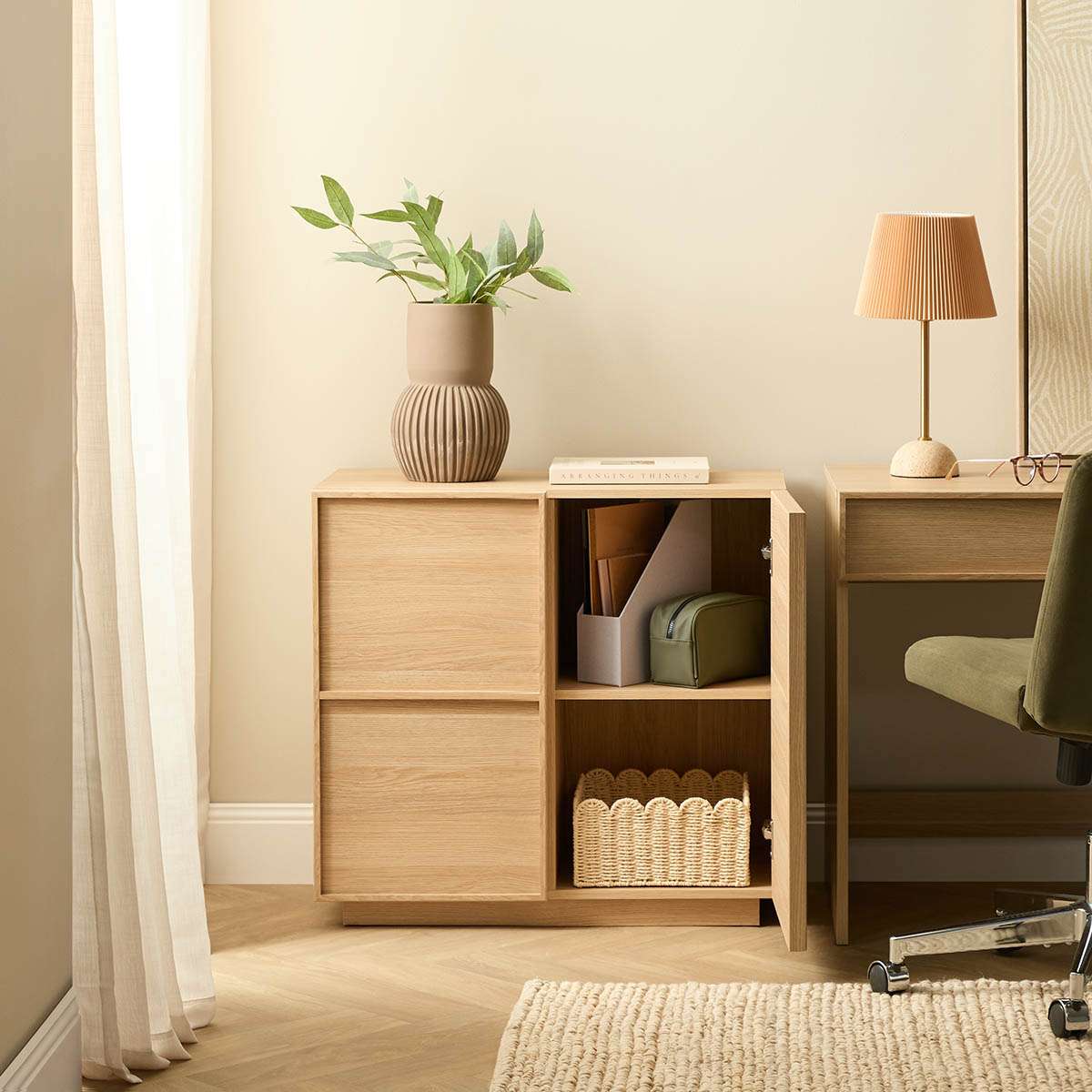 Osaka Two Door Cabinet - Natural - Mocka New Zealand