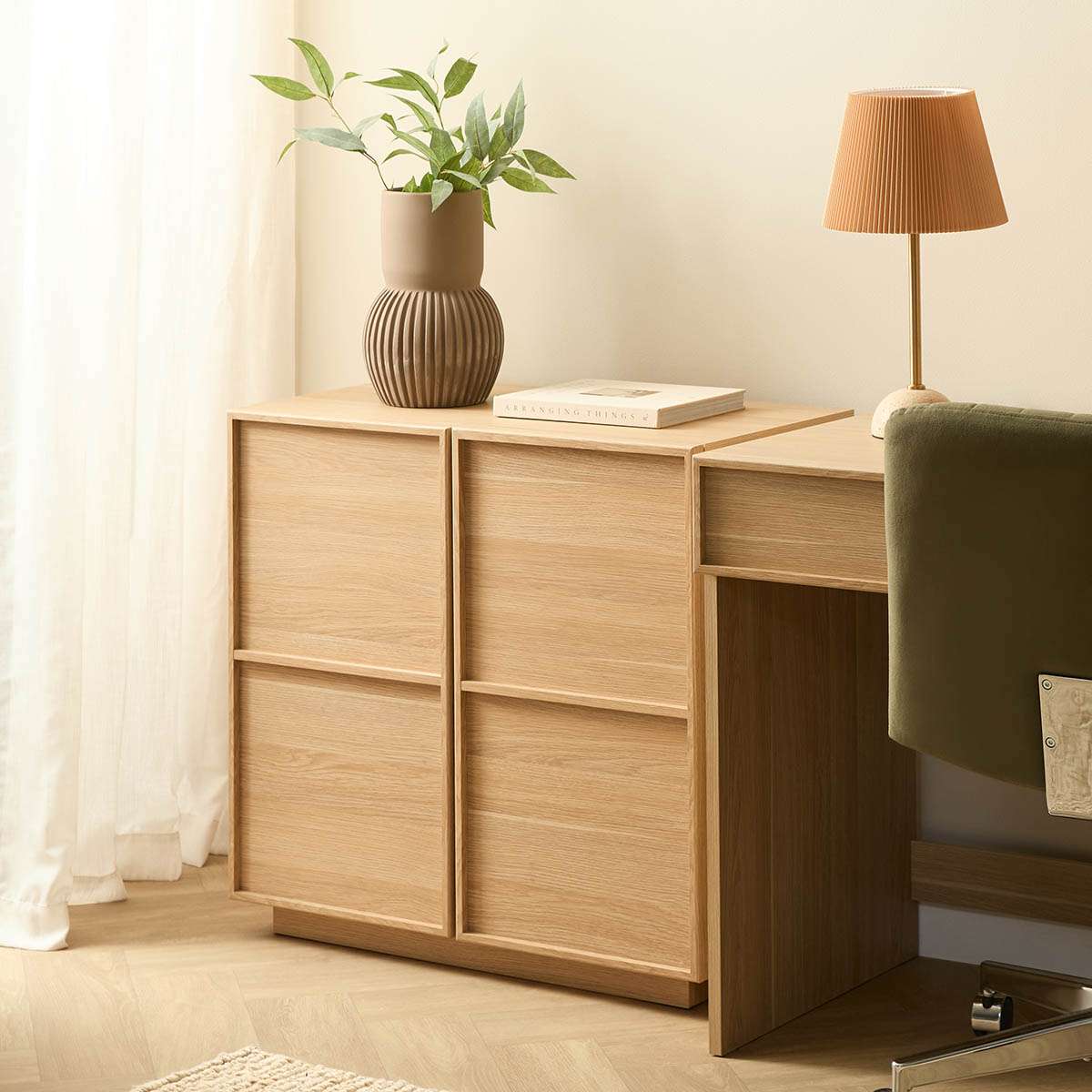 Osaka Two Door Cabinet - Natural - Mocka New Zealand