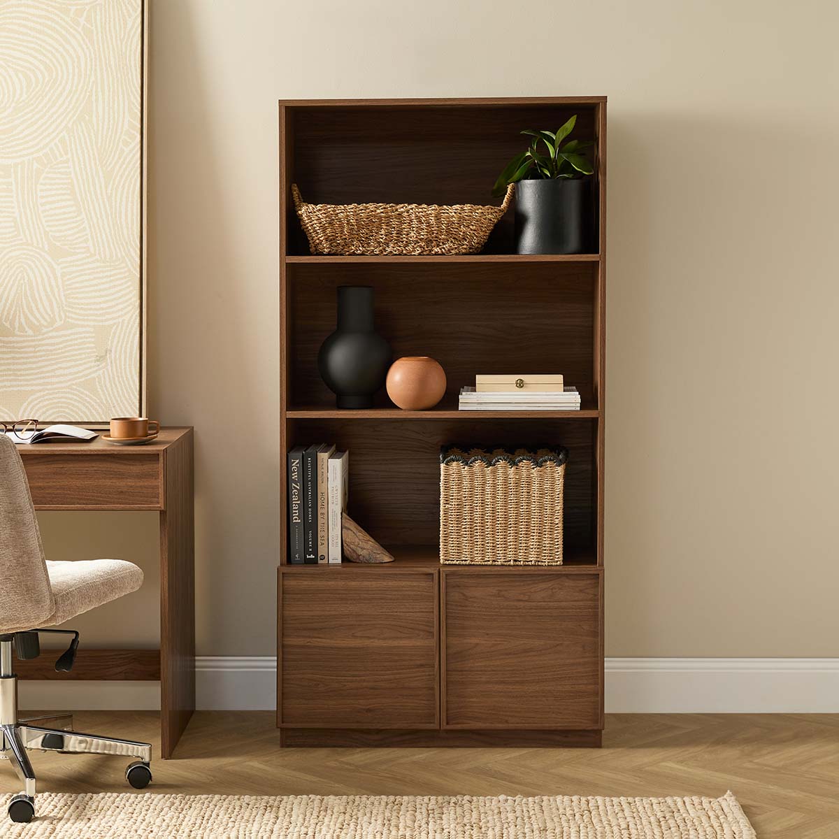 Osaka Bookcase - Walnut - Mocka New Zealand